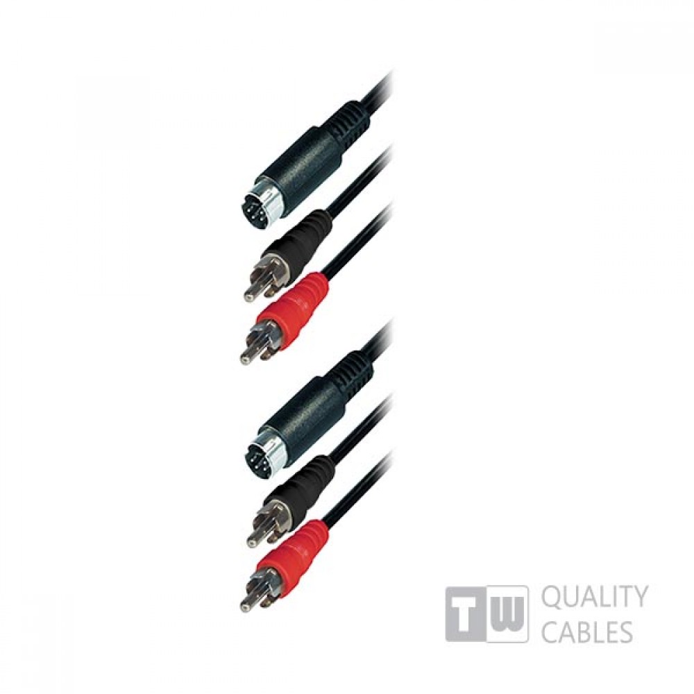   5M 2RCA Plug+S-Vhs To 2RCA Plug To S-Vhs, Nickel